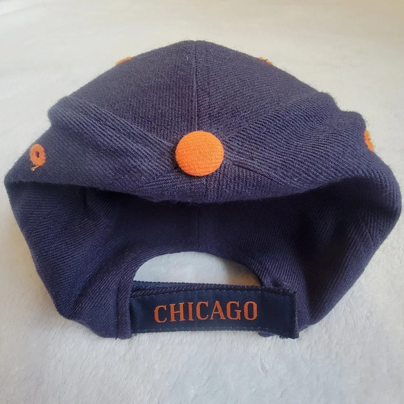 Chicago Bears Sams Cap Wool Blend One Size Baseball Hat Cap Blue Orange - Picture 4 of 6
